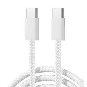 1M USB-C to USB-C Braided Cable (Ben Series White)