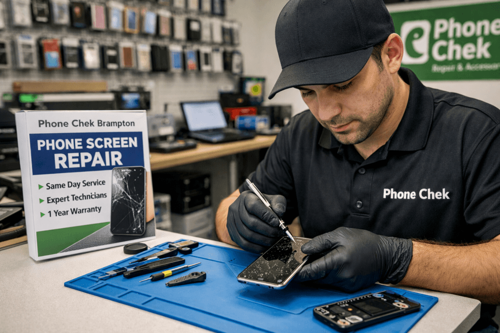 Phone screen repair in Brampton at Phone Chek